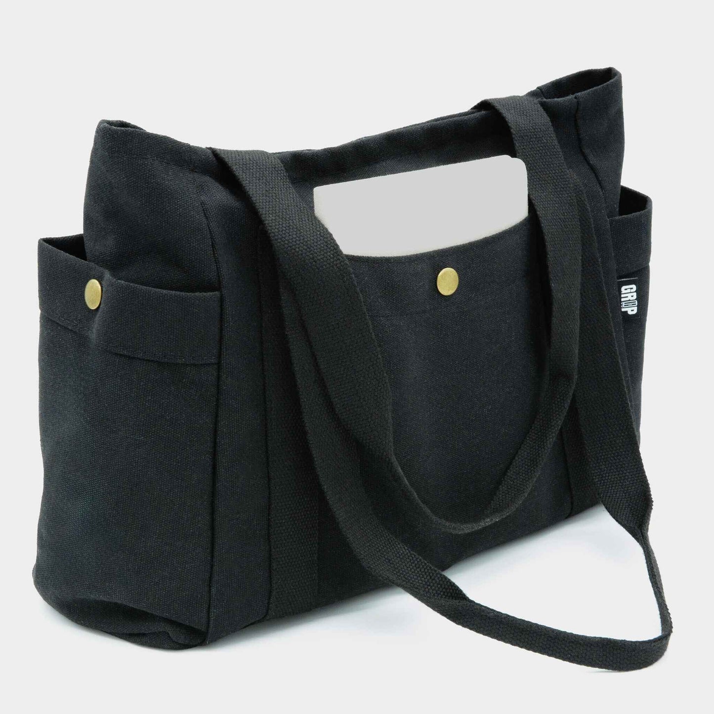 Black Everyday Tote Bag for Travel Hand Luggage, Office, School, Gym
