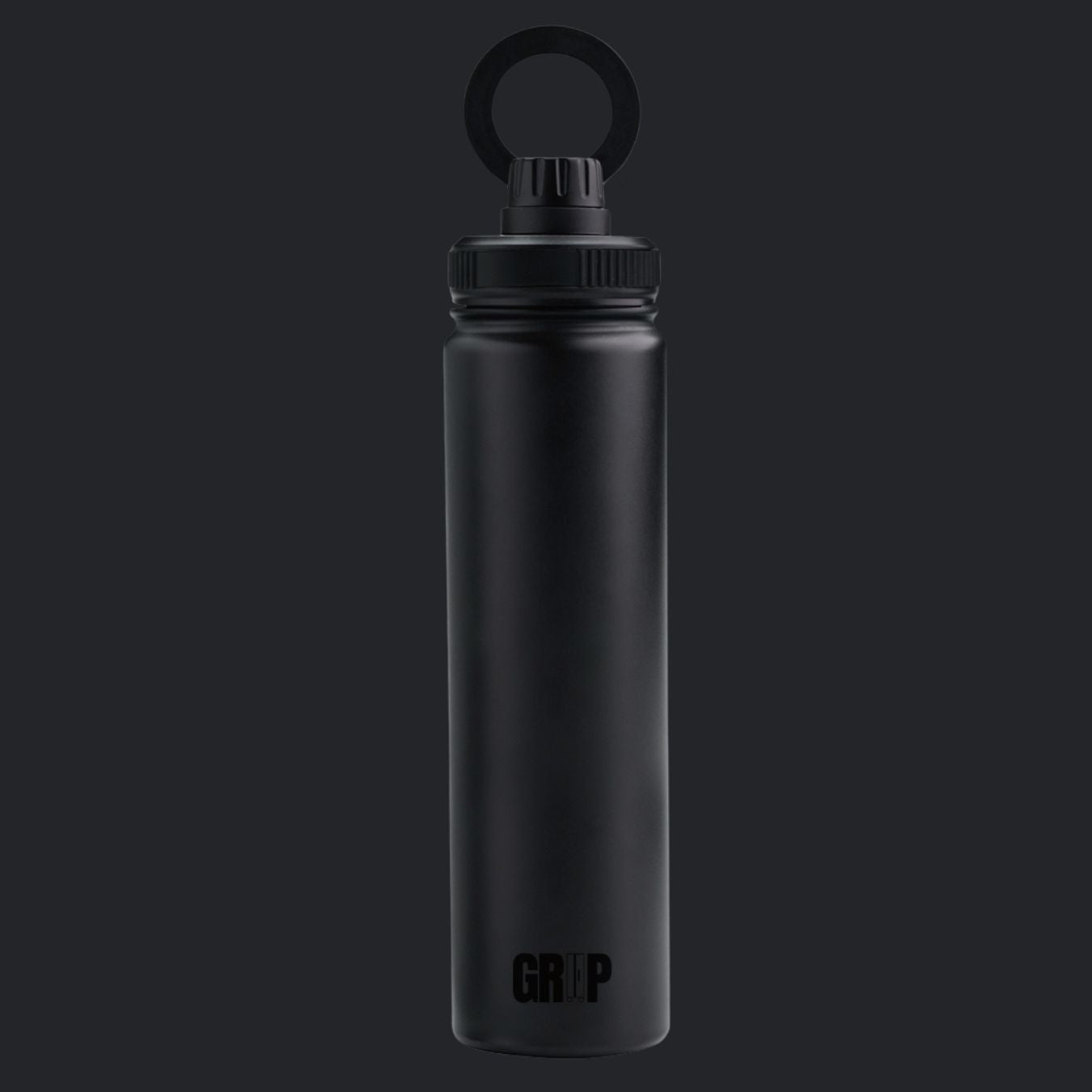 Black Stainless Steel Water Bottle with Magnetic Phone Holder Gadget Lover Gifts UK Stock Ideal for Sports Golf Gym Unisex Presents