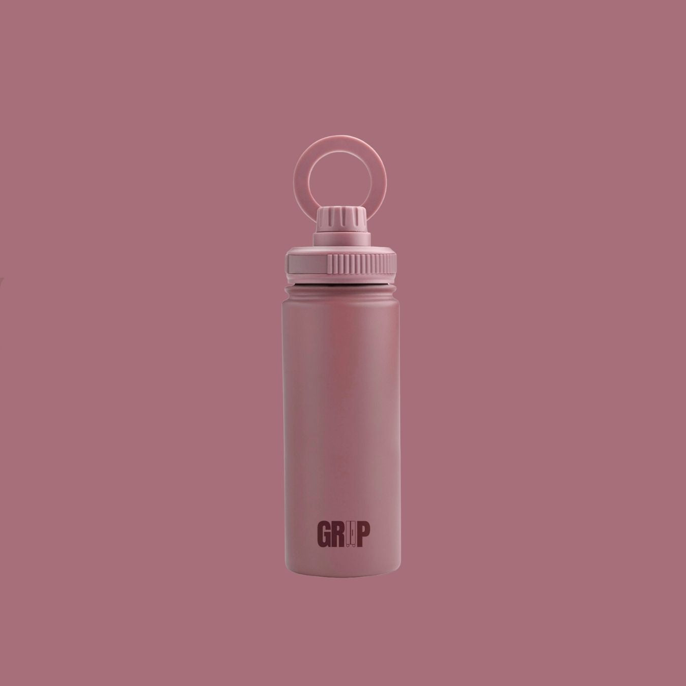 Dusky Rose Stainless Water Bottle with Magnetic Phone Holder Gadget Gifts UK Hen Do Ideas