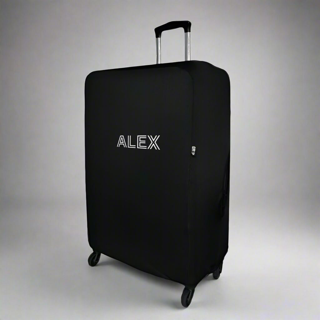 Personalised Suitcase Cover in Black