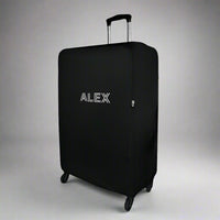 Personalised Luggage Protector Cover in Black