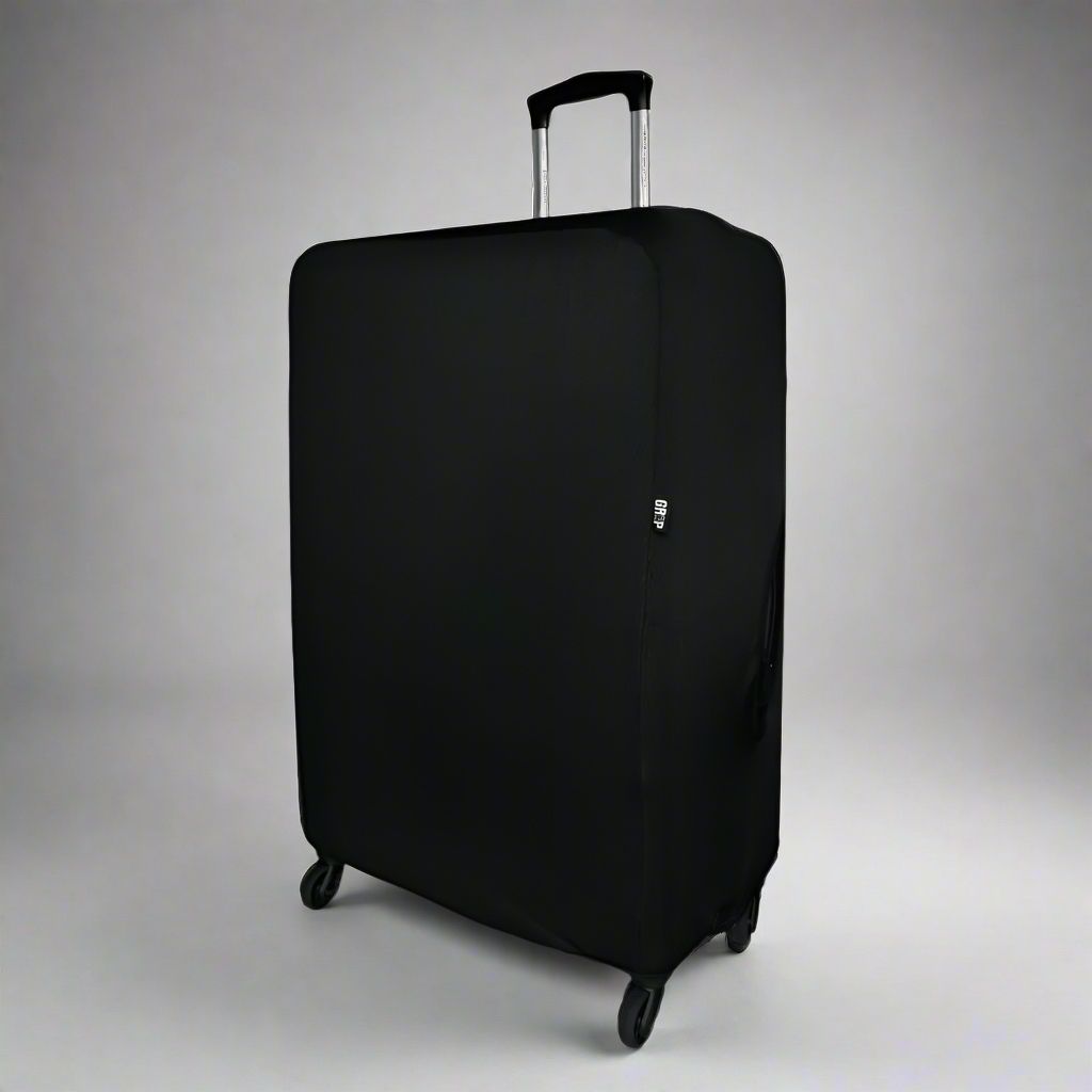 Plain Black Suitcase Cover for Travel Luggage | UK stock available with personalisation