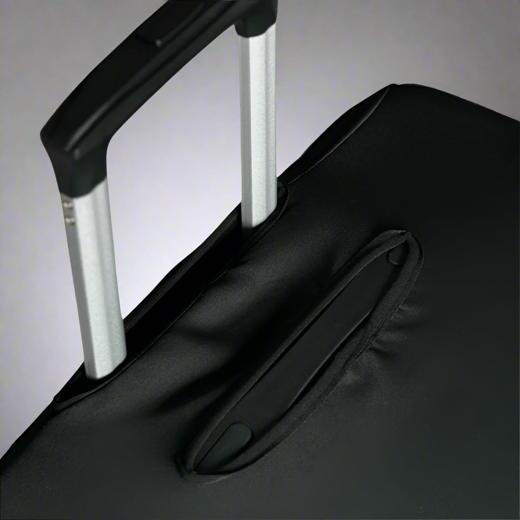 Top of Black Personalised Suitcase Cover UK Stock Fast Delivery