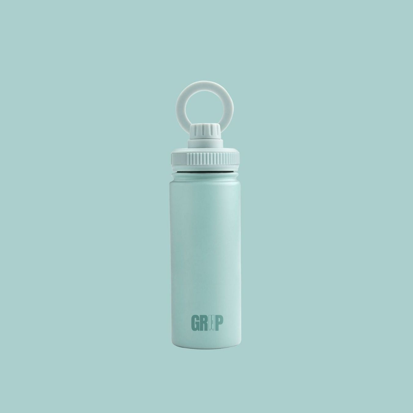 Turquoise Blue Small Water Bottle with Magnetic Phone Holder For Students Mums Teenagers Children Gadget Lovers UK Gifts