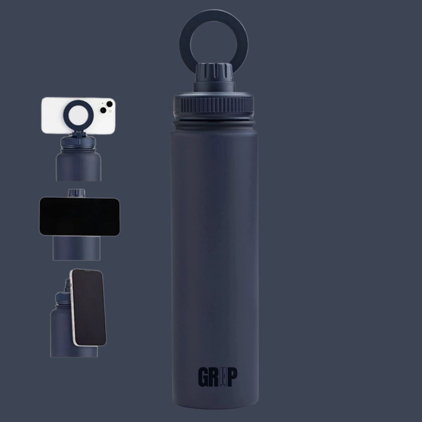 GRIP 530ml Tripod Phone Holder Water Bottle