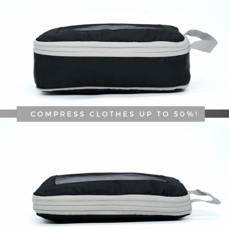 Travel Hack - Ripstop Compression Packing Cubes for Travel,  in Black