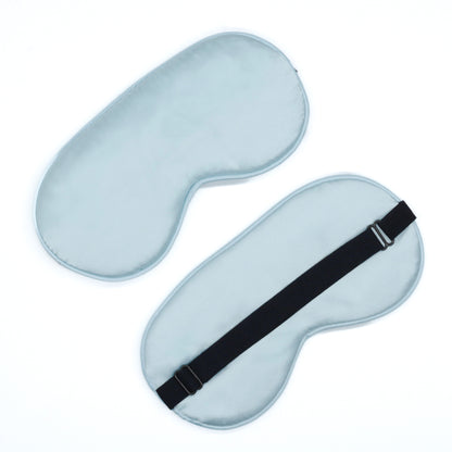 Luxury Silk-Feel Cushioned Travel Eye Mask available in various colours including black, navy, pink, white, gold, pale teal