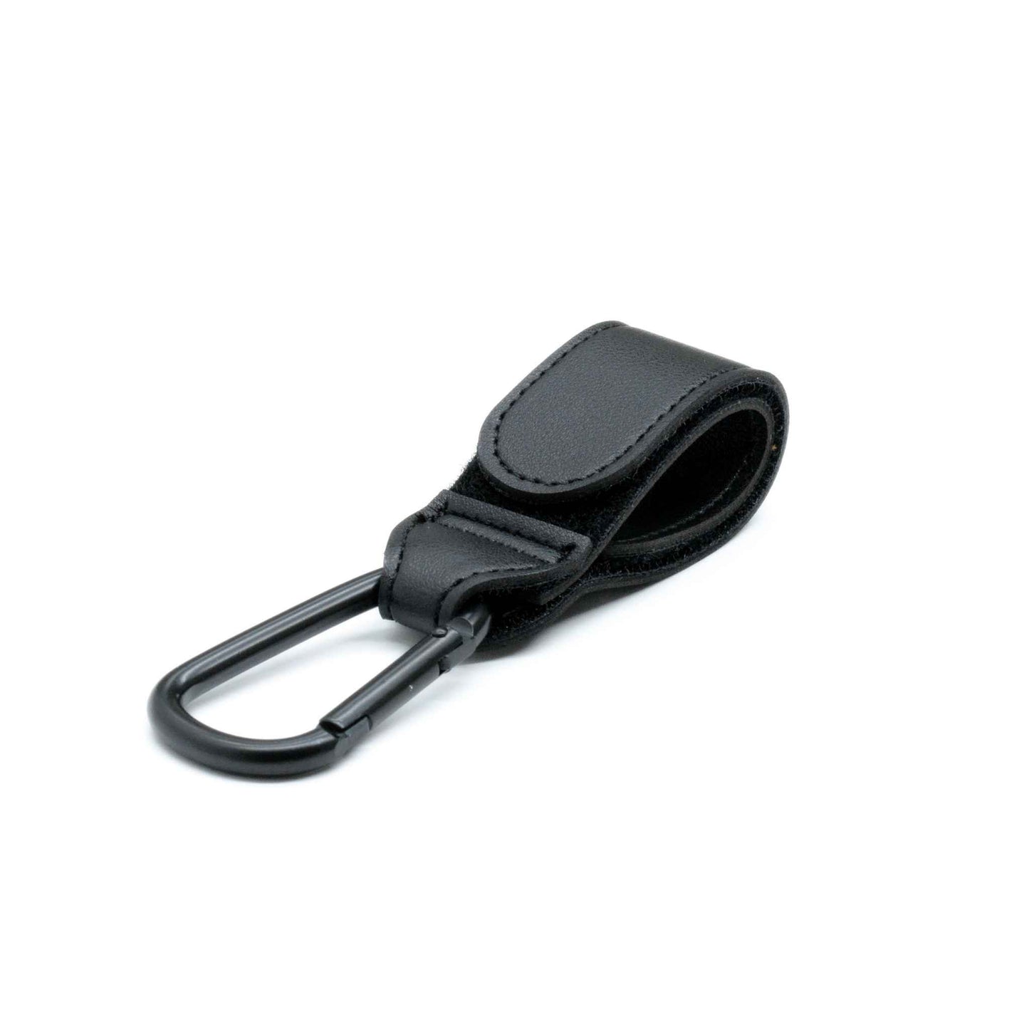 Baby Pram or Luggage Strap with Carabiner Hook to attach bags and water bottles , in black