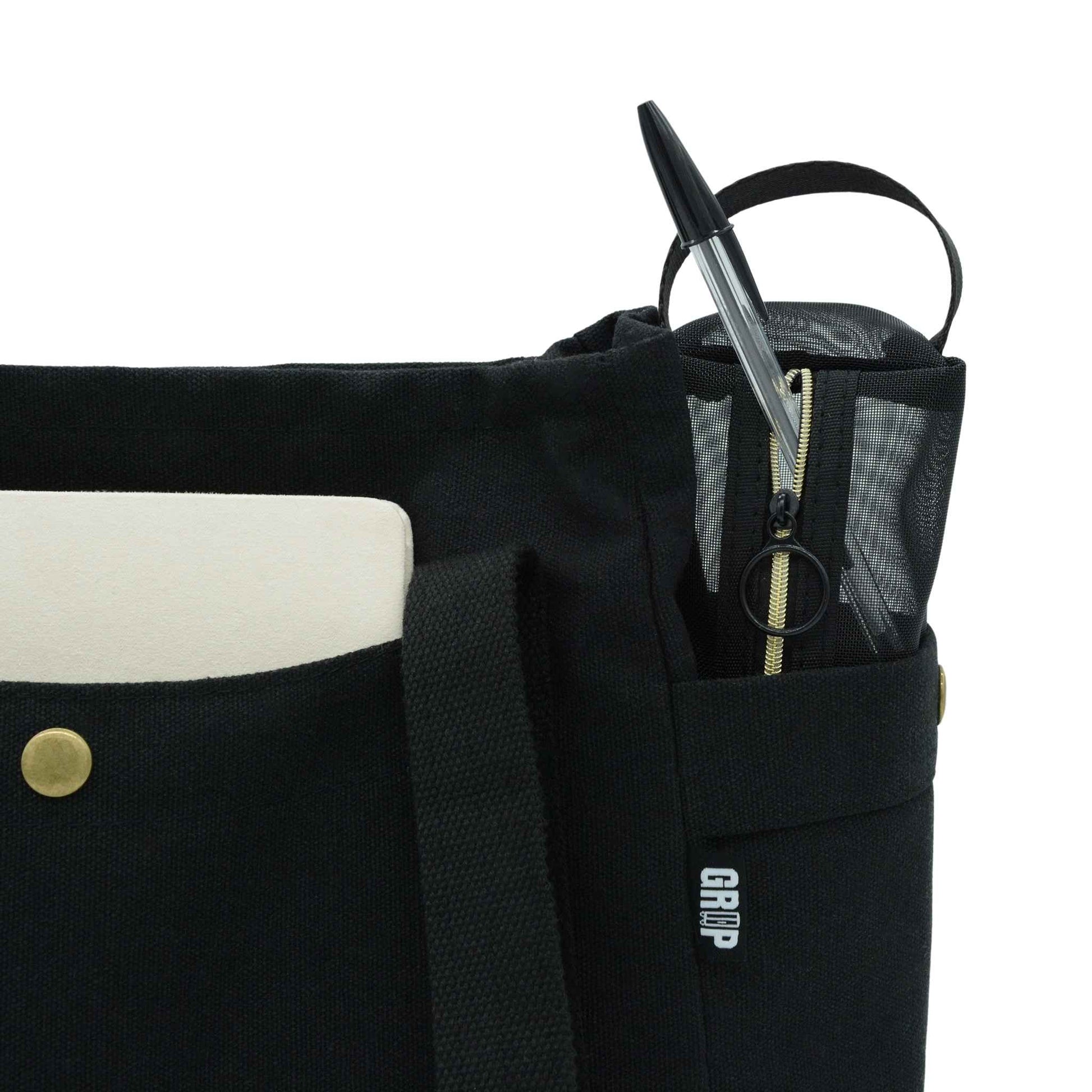 Black Mesh School Travel Pencil Case or Luxury Toiletry Bag UK Stock