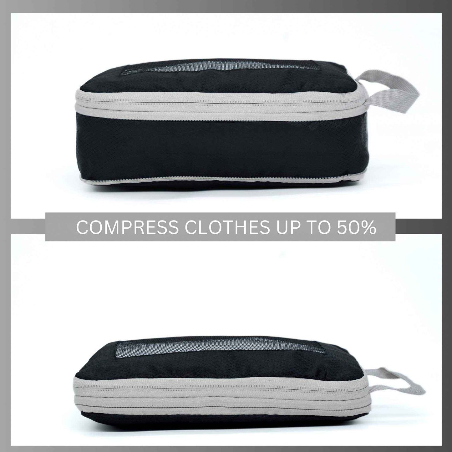 Travel Hack - Ripstop Compression Packing Cubes for Travel,  in Black