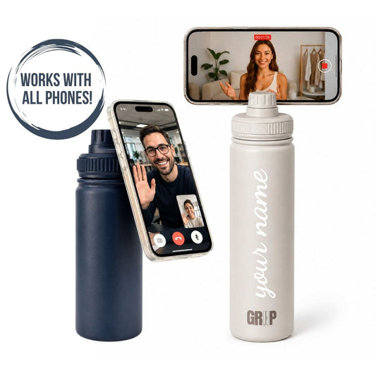 Magnetic Phone Holder Insulated Water Bottle