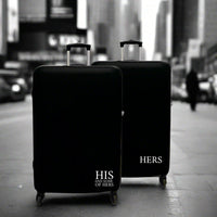 His and Hers Suitcase Covers in Medium Black