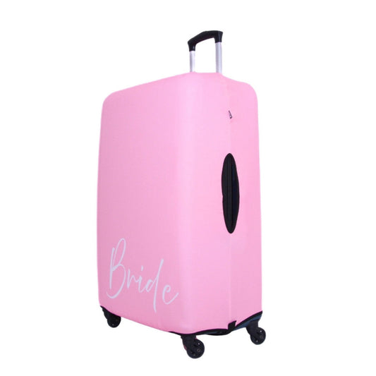 Bride Suitcase Cover for Hen Do / Honeymoon, in medium and pink