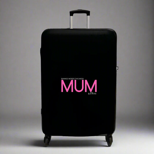 Banned Words This Week Funny Mum Mother's Day Gift UK Suitcase Cover Protector Front