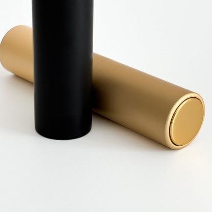 Travel Size Perfume Atomiser Bottle 10ml for Carry On Luggage - in Matt Black and Gold