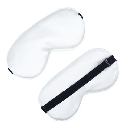 Luxury Silk-Feel Cushioned Travel Eye Mask available in various colours including black, navy, pink, white, gold, pale teal