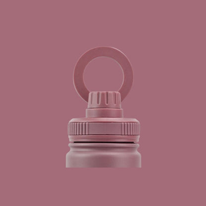 Dusky Rose Pink magnetic replacement lid for Grip Luggage Water Bottle with build-in phone holder magnet 