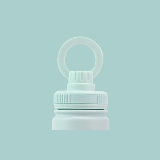 Turquoise blue magnetic replacement lid for Grip Luggage Water Bottle with build-in phone holder magnet 